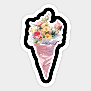 Pink Flower, Beautiful Flowers Sticker